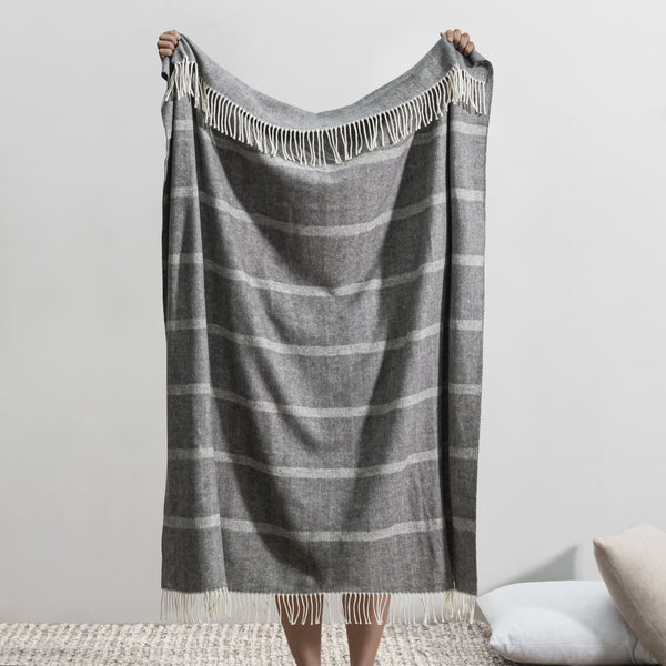 Montauk Stripe Herringbone Throw