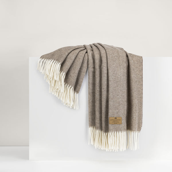 Herringbone Cashmere Throw