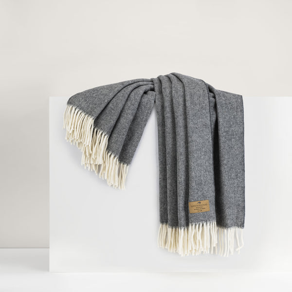 Herringbone Cashmere Throw