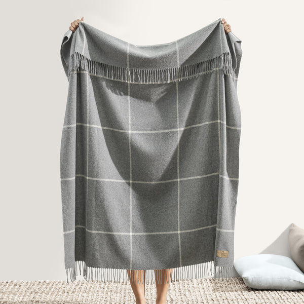 Windowpane Cashmere Throw