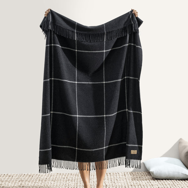 Windowpane Cashmere Throw