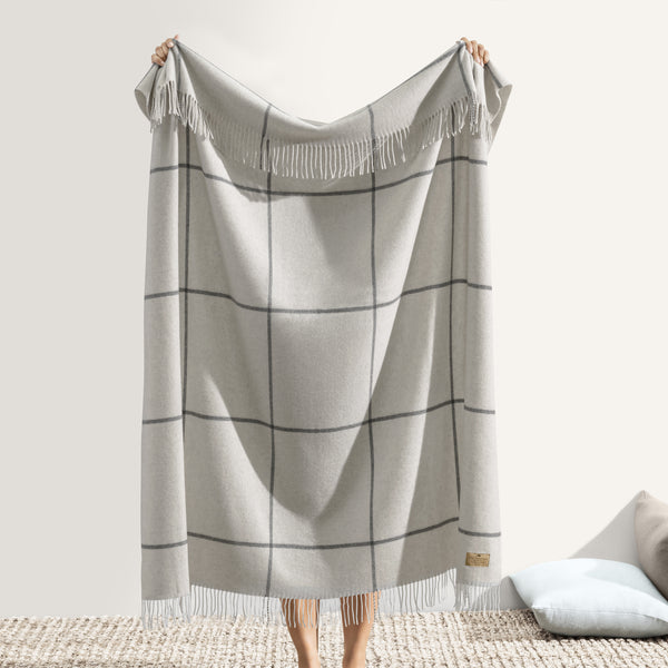 Windowpane Cashmere Throw