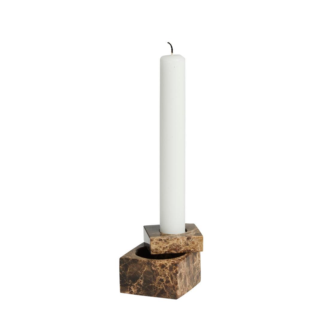 WOUD DECORATIVE - Jeu De Dés Candle Holder