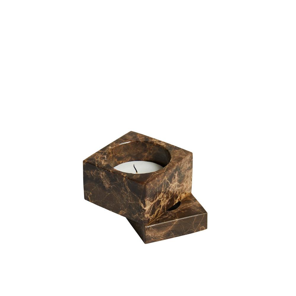 WOUD DECORATIVE - Jeu De Dés Candle Holder