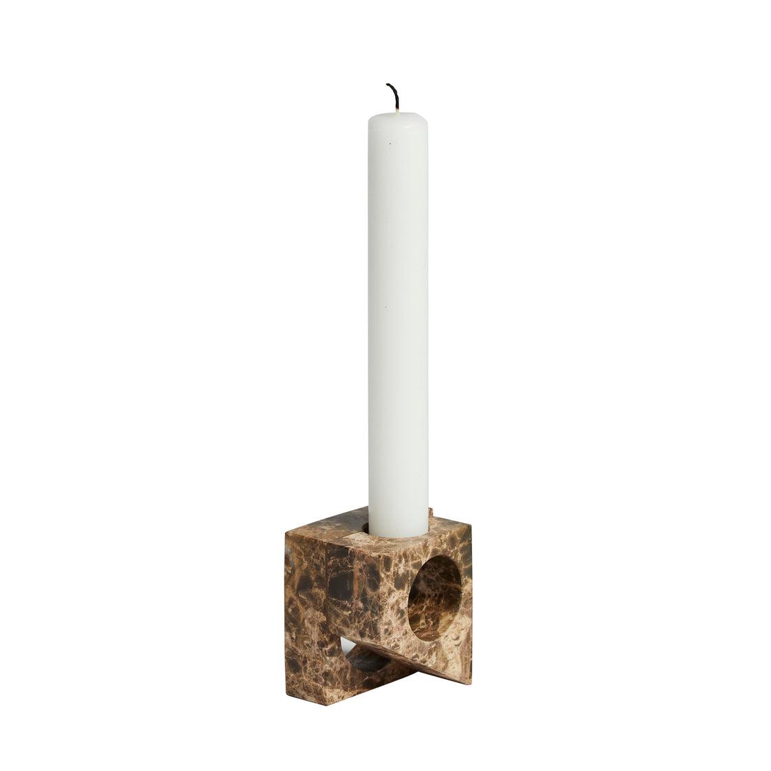 WOUD DECORATIVE - Jeu De Dés 2-Candle Holder