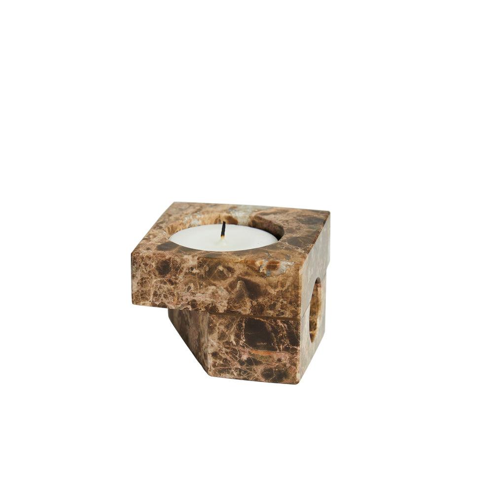 WOUD DECORATIVE - Jeu De Dés 2-Candle Holder