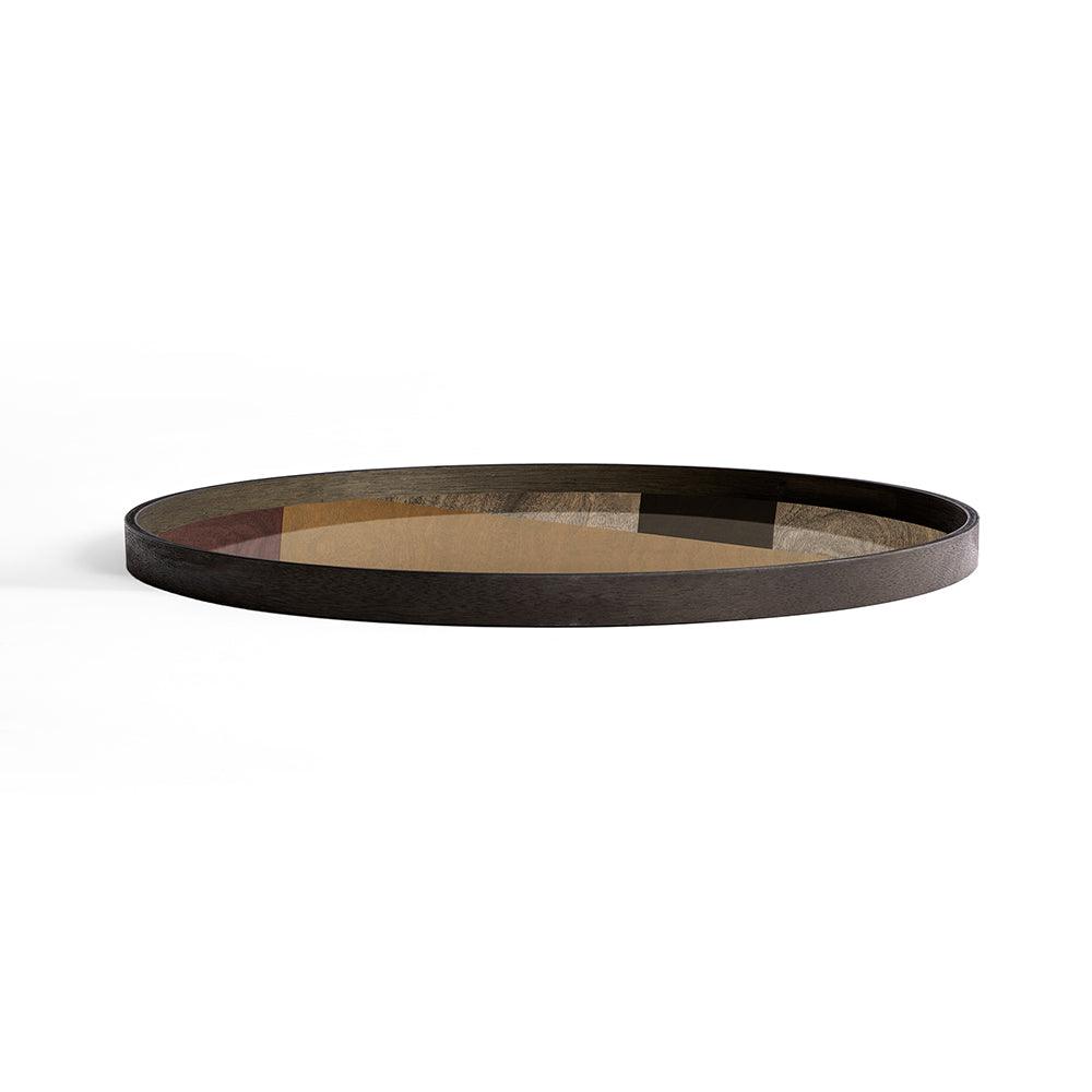 Ethnicraft DECORATIVE - Bronze Angle Extra Large Round Glass Tray