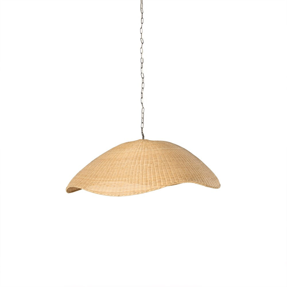 Large Woven Rattan Pendant