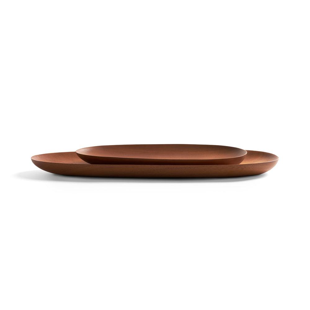 Ethnicraft DECORATIVE - Mahogany Thin Oval Trays - Set Of 2