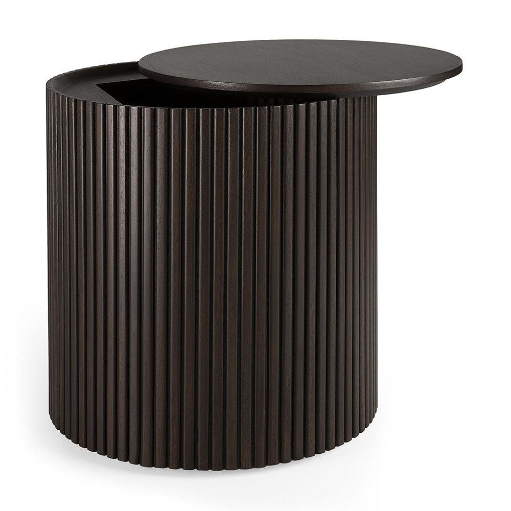 Ethnicraft FURNITURE - Roller Max Round Side Table with Storage