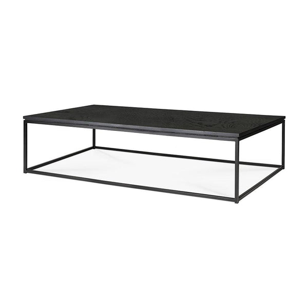 Ethnicraft FURNITURE - Black Oak Thin Coffee Table - Rectangle