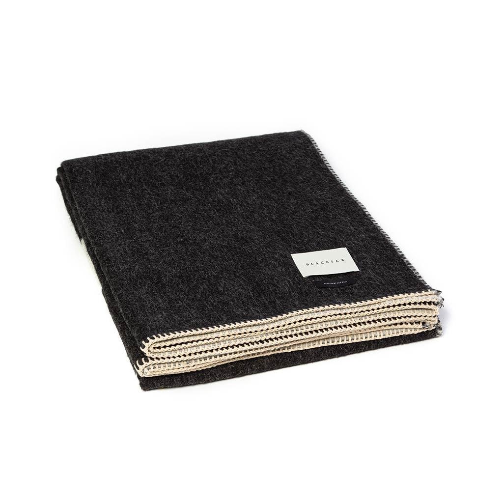 BLACKSAW TEXTILES - LottaLove Reversible Throw - Ivory/Black