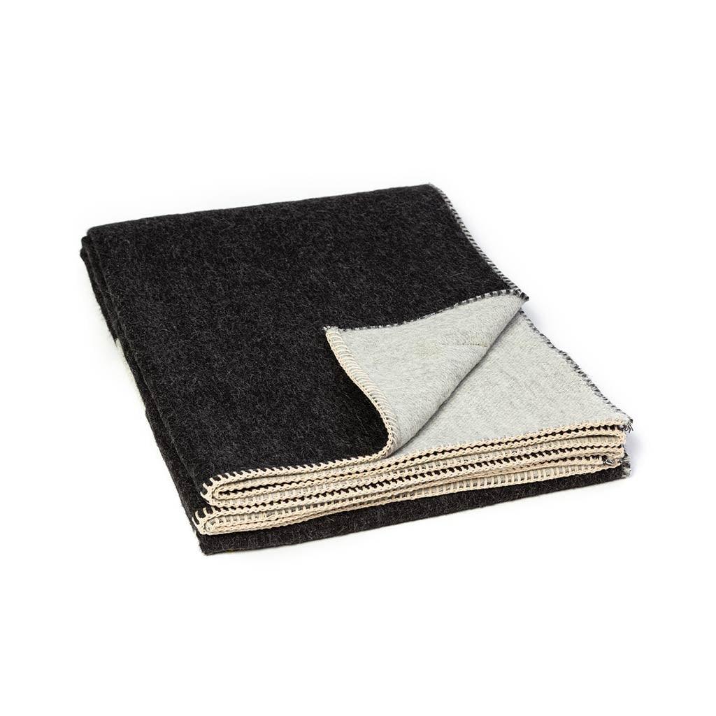 BLACKSAW TEXTILES - LottaLove Reversible Throw - Ivory/Black