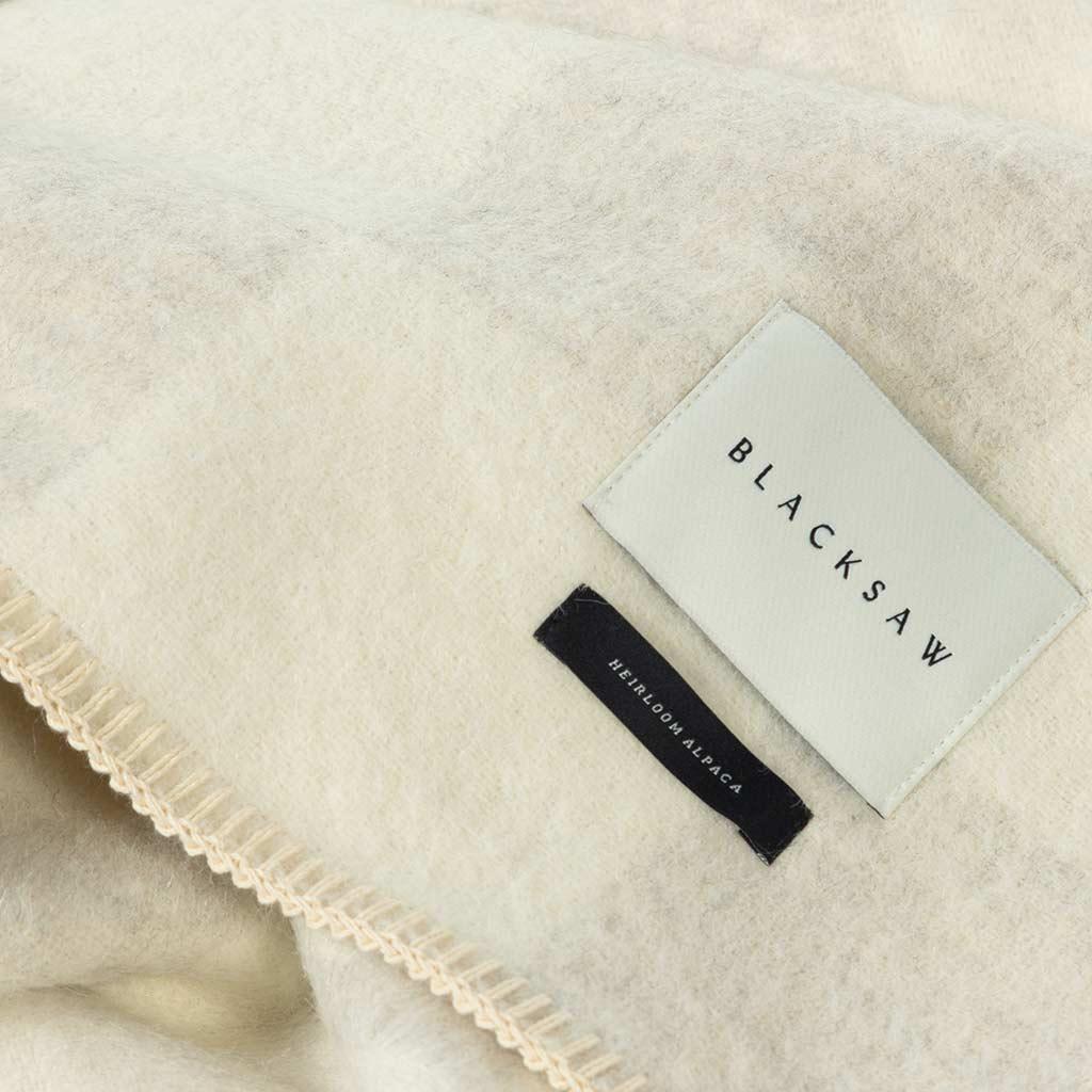 BLACKSAW TEXTILES - Crosby Zero Dye Heirloom Blanket - Shoji/Ivory