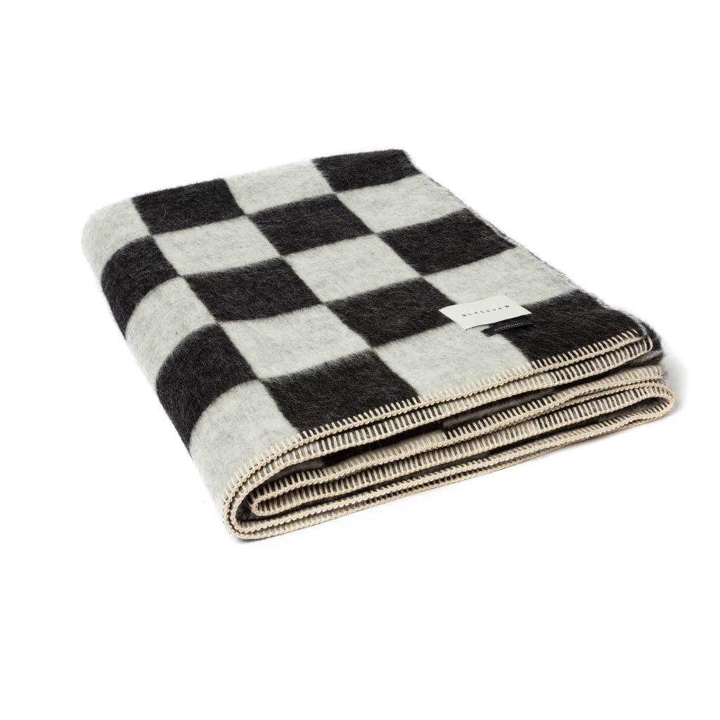 BLACKSAW TEXTILES - Crosby Heirloom Blanket - Black/Ivory