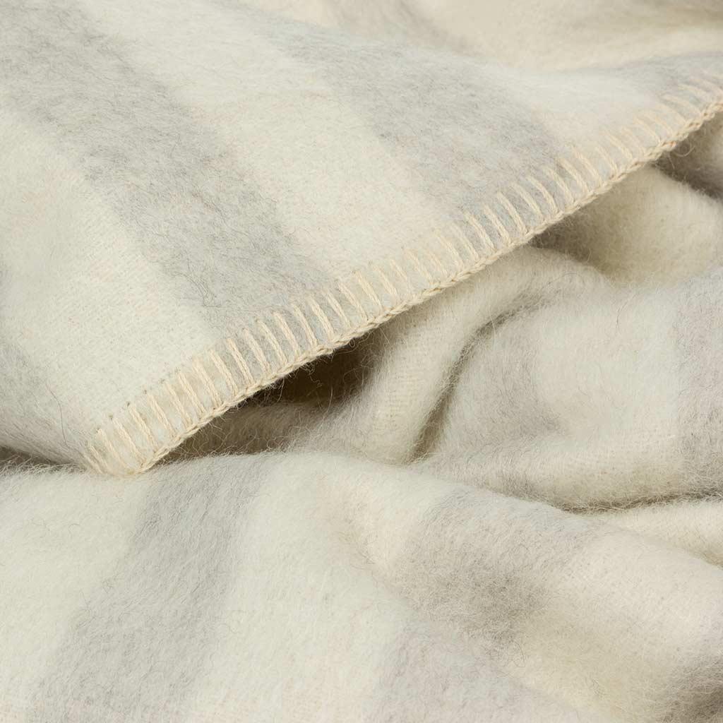 BLACKSAW TEXTILES - Stills Zero Dye Heirloom Blanket - Heather/Ivory