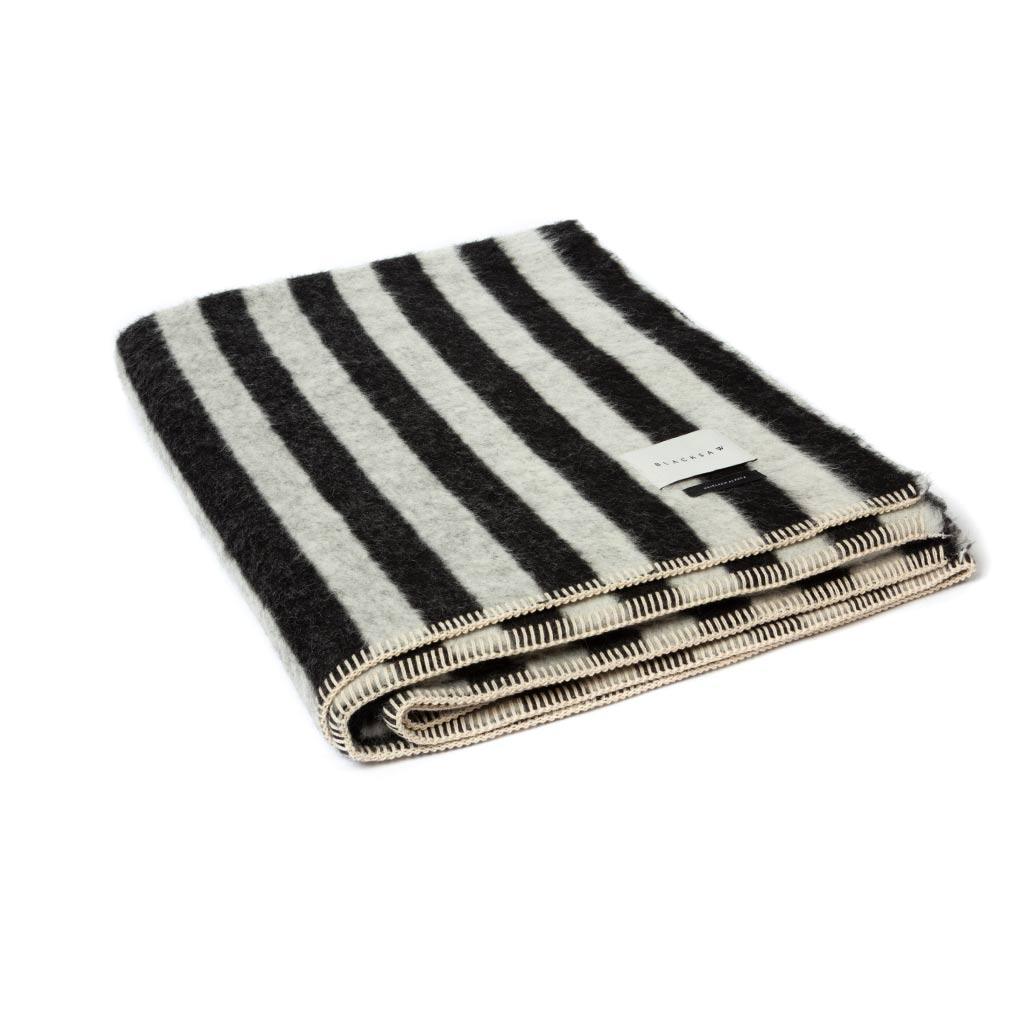 BLACKSAW TEXTILES - Stills Heirloom Blanket - Black/Ivory