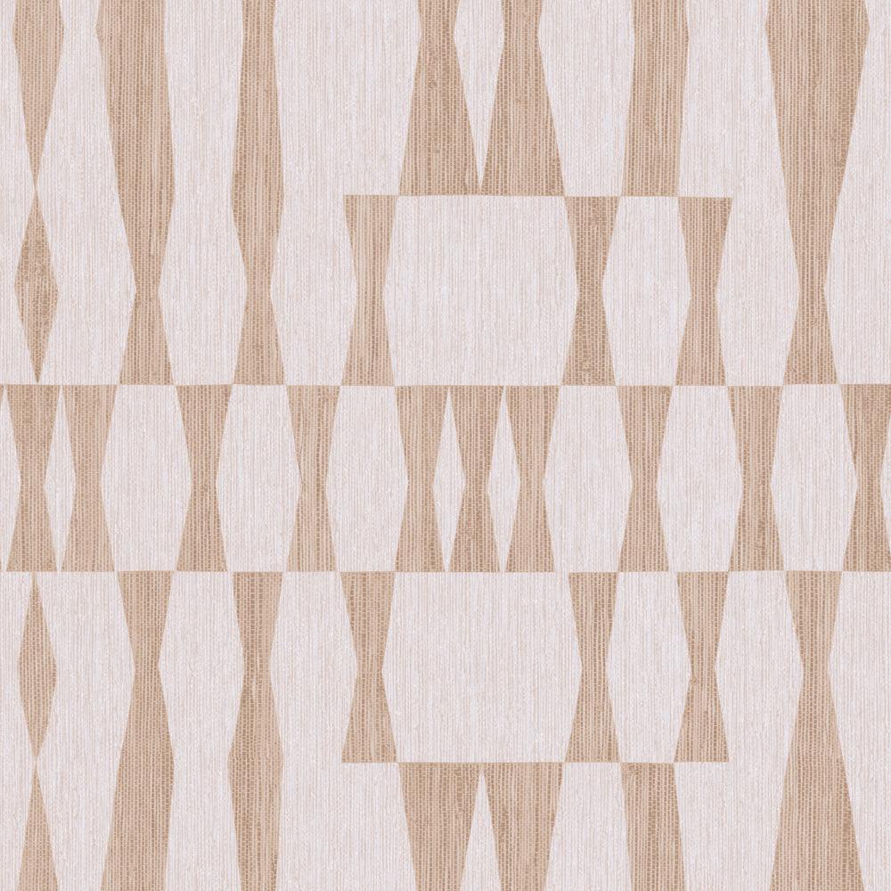 Tempaper Designs LIFESTYLE - Grasscloth Geo Jute Peel and Stick Wallpaper