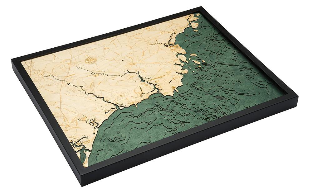 Michael Enterprises Inc./Worldchart.com WOOD CHART - Kennebunkport Maine Coast Wood Chart