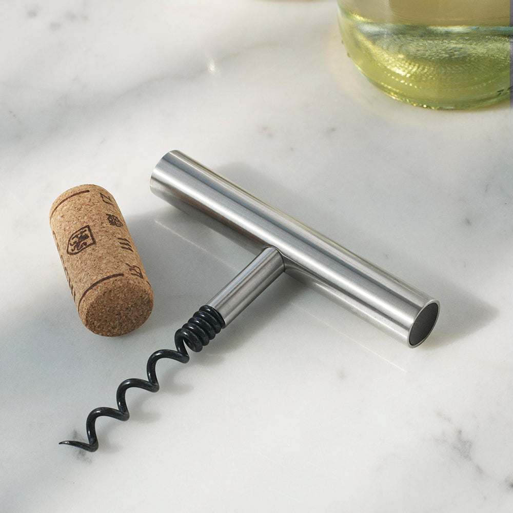 Steel Bottle Opener & Cork Screw Set