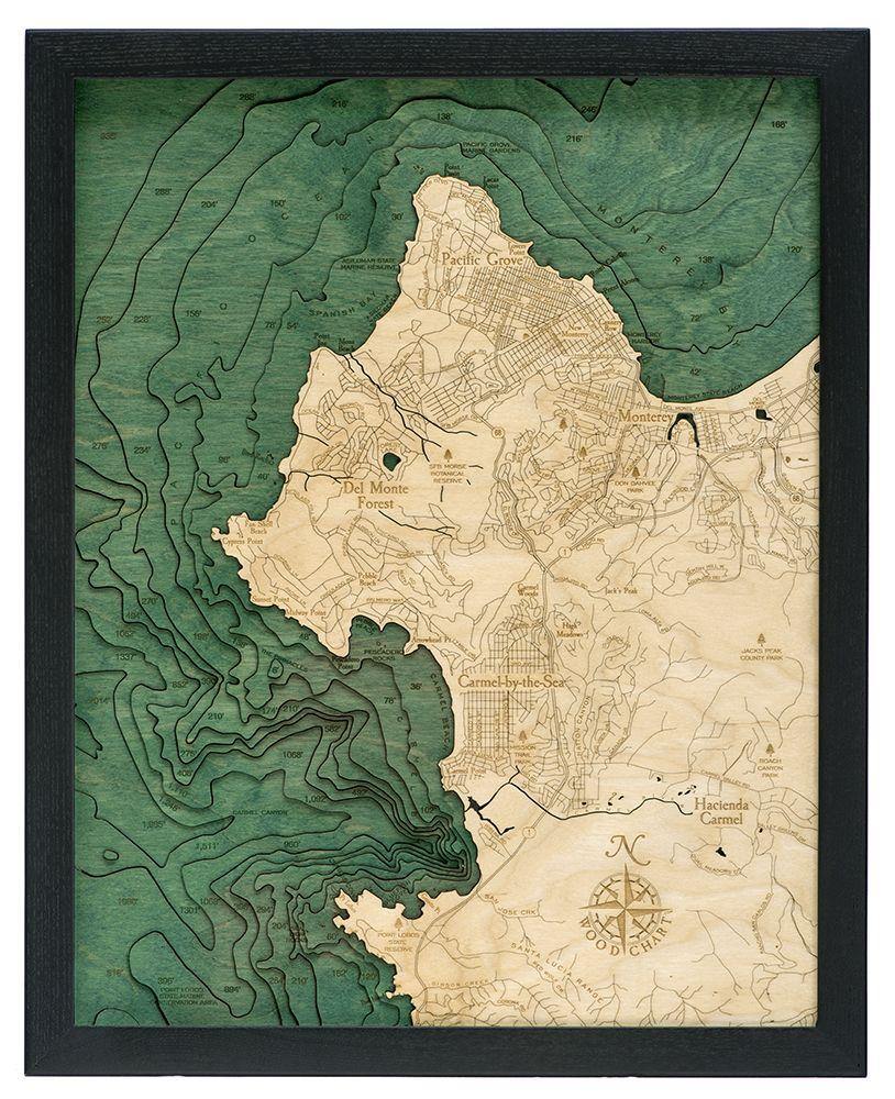 Michael Enterprises Inc./Worldchart.com WOOD CHART - Carmel and Monterey Wood Chart