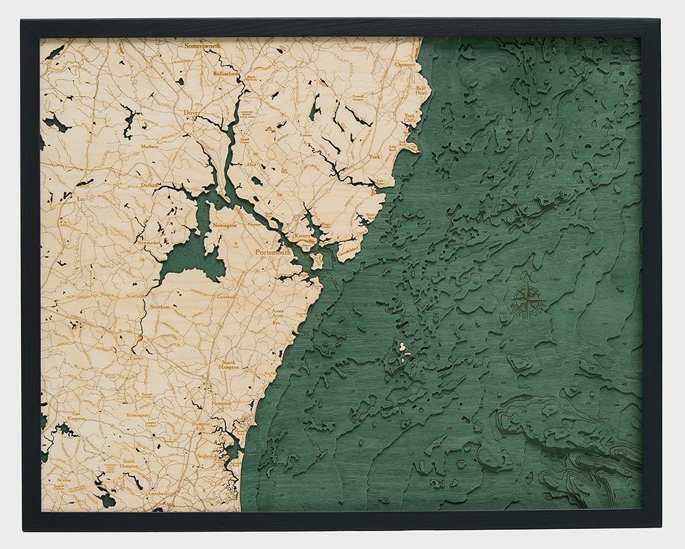 Michael Enterprises Inc./Worldchart.com WOOD CHART - New Hampshire Coast Wood Chart