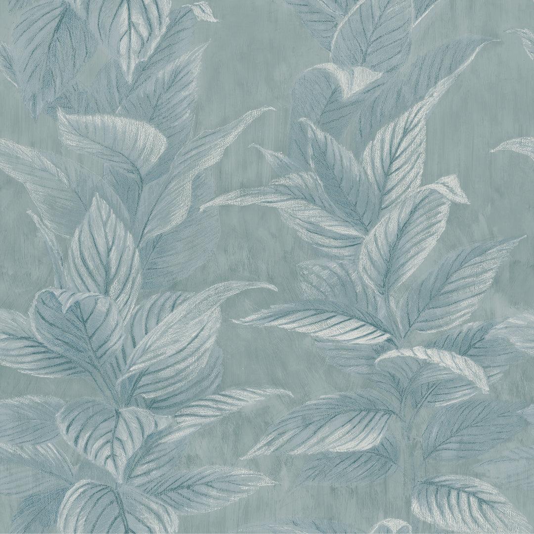 Tempaper Designs LIFESTYLE - Pastel Palm Malibu Blue Peel and Stick Wallpaper