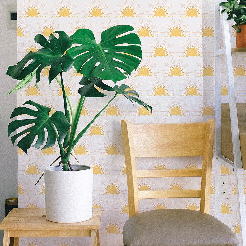 Tempaper Designs LIFESTYLE - Suns Yellow Peel and Stick Wallpaper