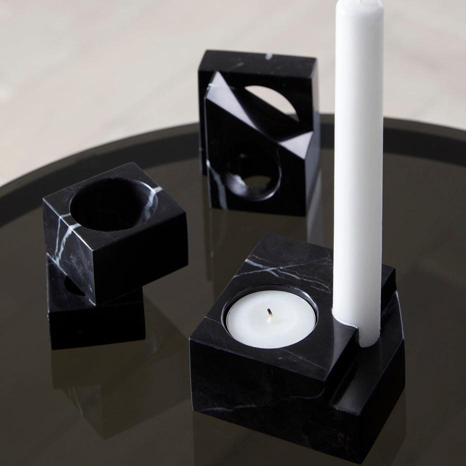 WOUD DECORATIVE - Jeu De Dés 2-Candle Holder