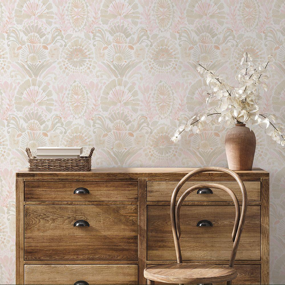 Tempaper Designs LIFESTYLE - Pink Bohemia Peel and Stick Wallpaper