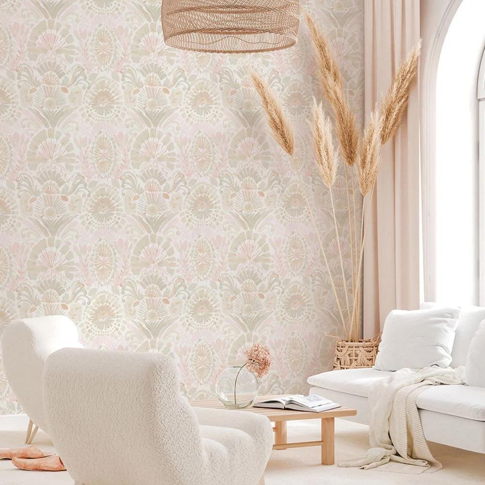 Tempaper Designs LIFESTYLE - Pink Bohemia Peel and Stick Wallpaper