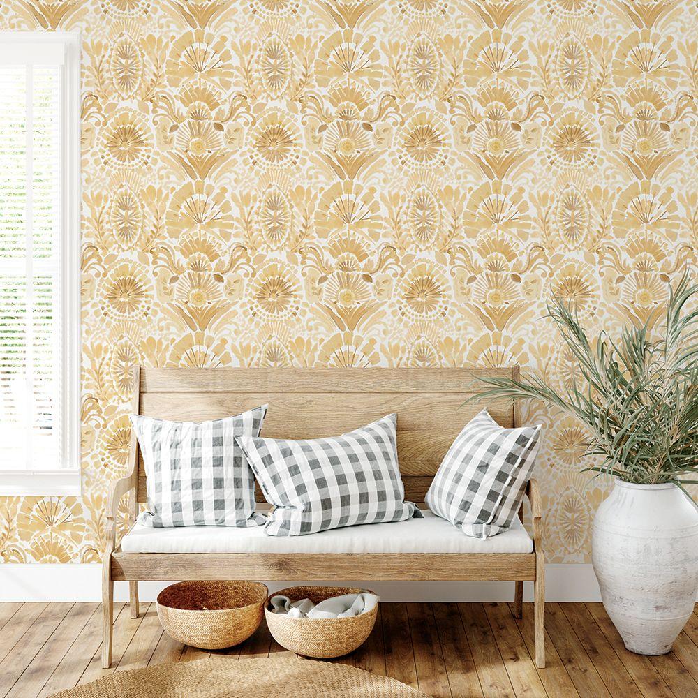 Tempaper Designs LIFESTYLE - Yellow Bohemia Peel and Stick Wallpaper