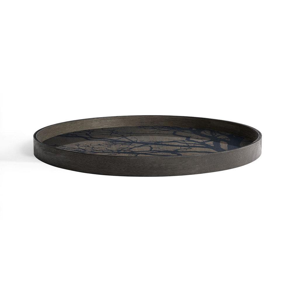 Notre Monde (Ethnicraft) DECORATIVE - Black Tree Large Round Wooden Tray