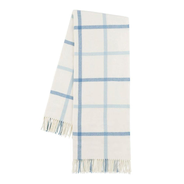 Lands Downunder TEXTILES - Blue Denim & Baby Blue Tattersall Plaid Throw