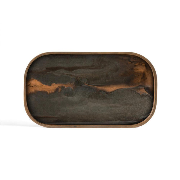 Ethnicraft DECORATIVE - Bronze Organic Glass Valet Tray