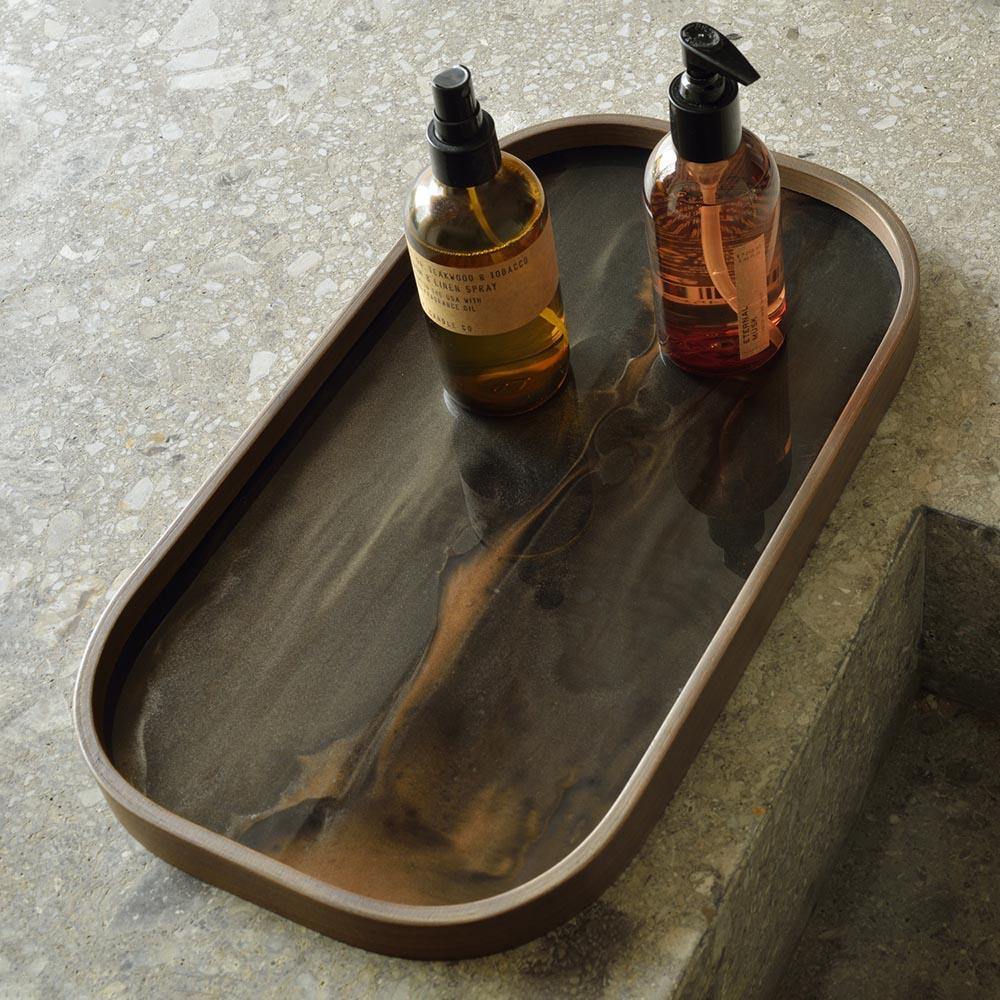 Ethnicraft DECORATIVE - Bronze Organic Glass Valet Tray