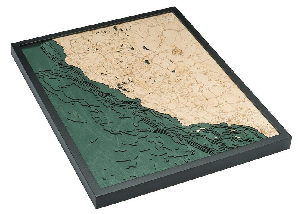 Michael Enterprises Inc./Worldchart.com WOOD CHART - California Coast Wood Chart