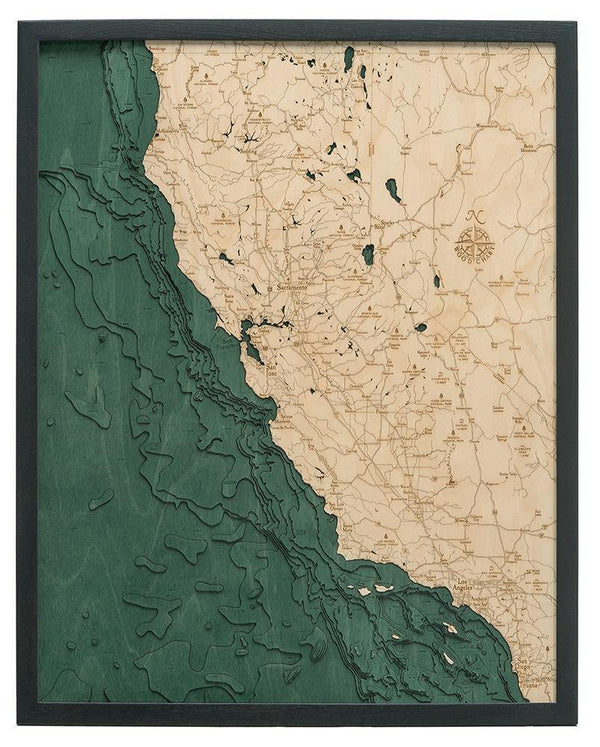 Michael Enterprises Inc./Worldchart.com WOOD CHART - California Coast Wood Chart