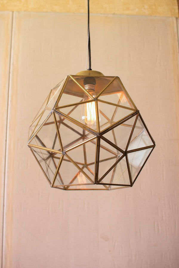 Kalalou Inc. LIGHTING - Crystal Faceted Pendant Light