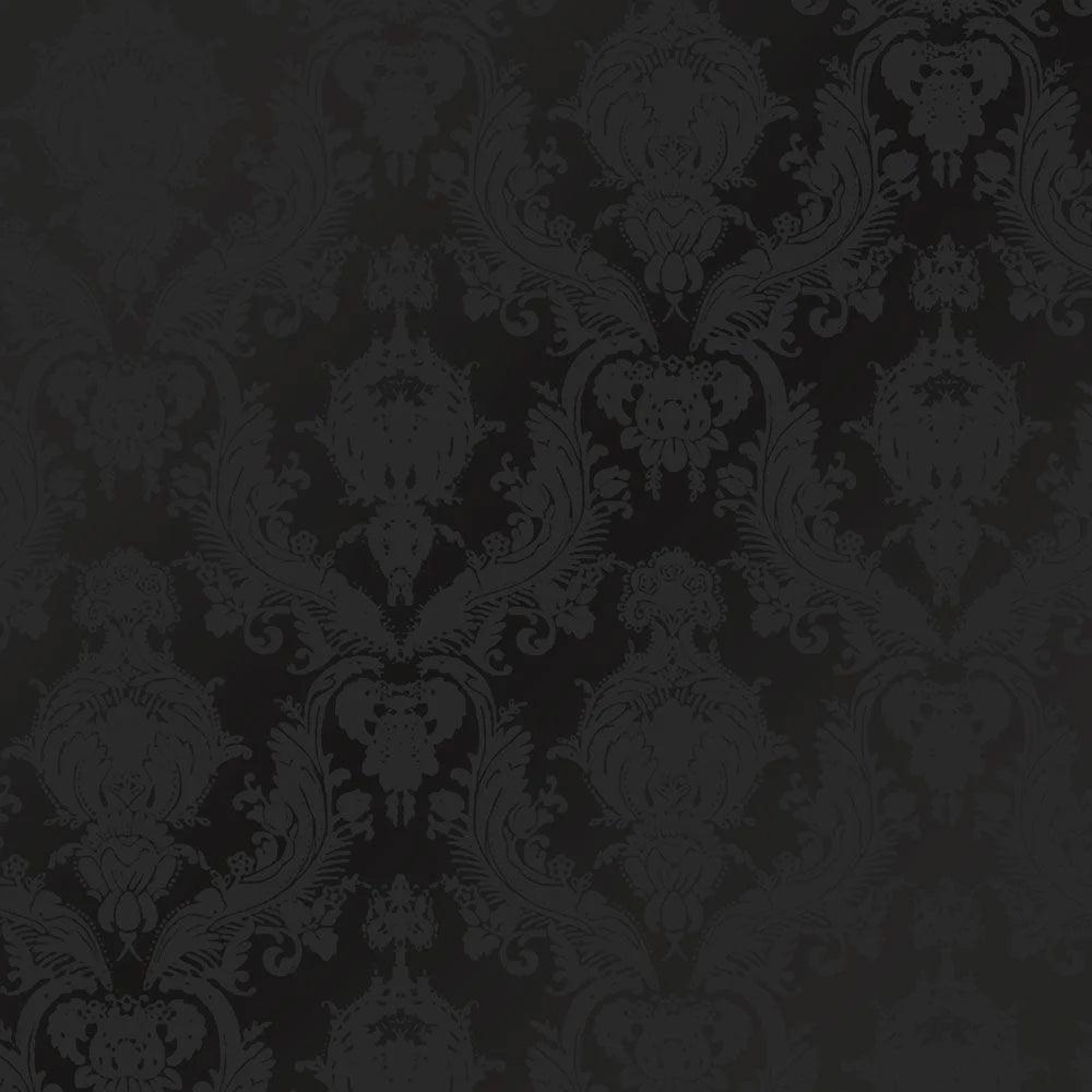 Tempaper Designs LIFESTYLE - Damsel Black Velvet Peel Peel and Stick Wallpaper