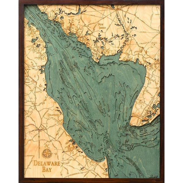 Michael Enterprises Inc./Worldchart.com WOOD CHART - Delaware Bay Wood Chart