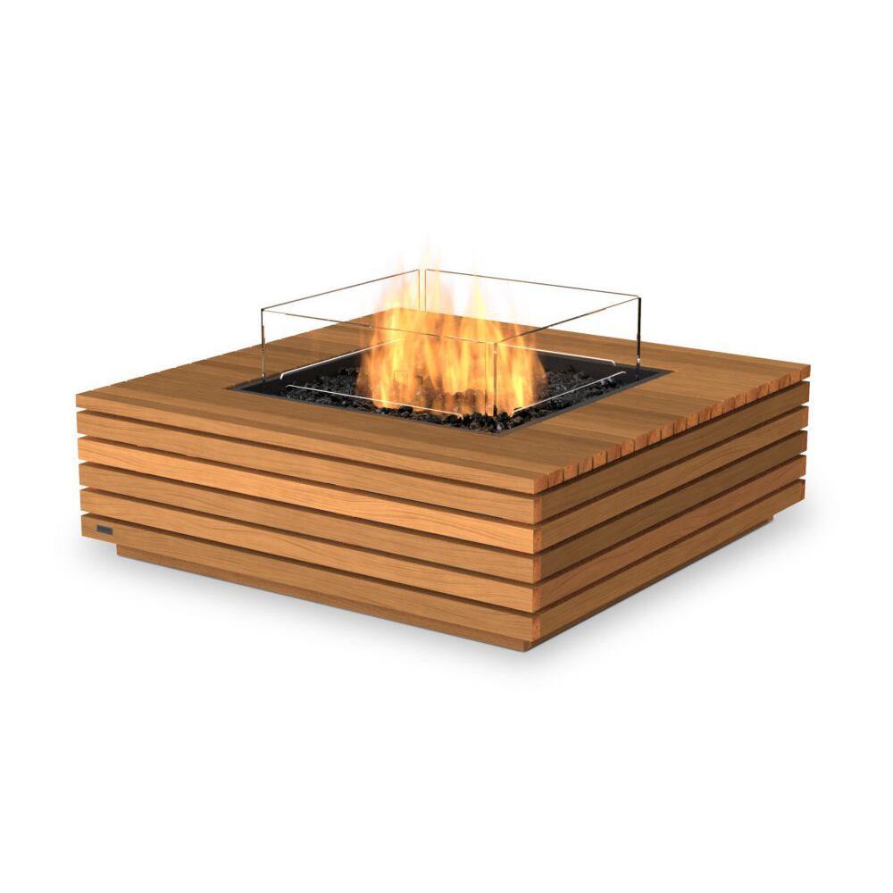 Ecosmart FIRE PITS - Base 40 Freestanding Fire Table - Teak