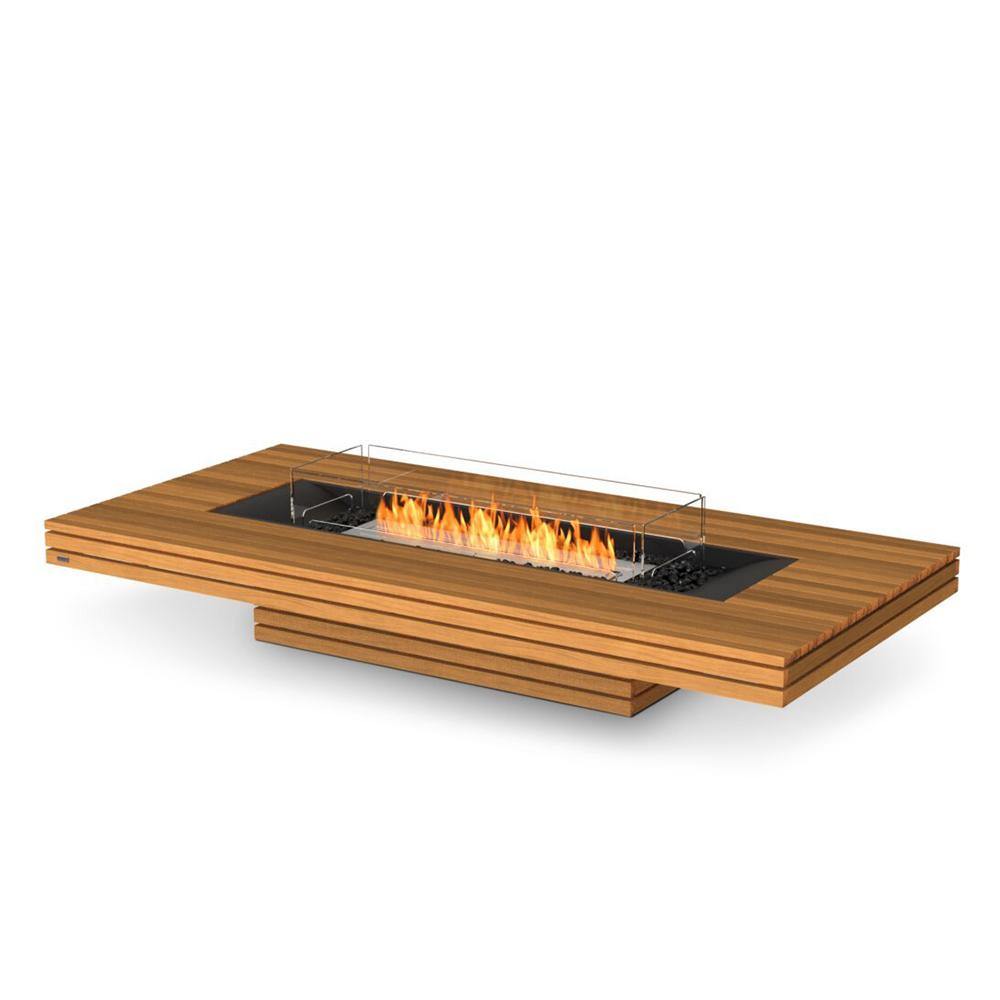 Ecosmart FIRE PITS - Gin 90 Low Fire Table - Teak