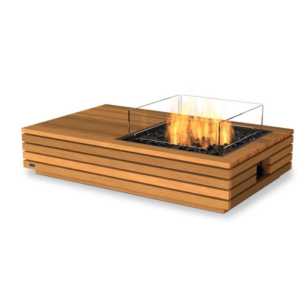 Ecosmart FIRE PITS - Manhattan 50 Fire Table - Teak