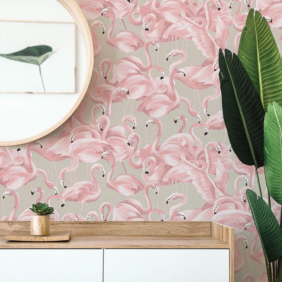 Tempaper Designs LIFESTYLE - Flamingo Ballerina Pink Peel and Stick Wallpaper