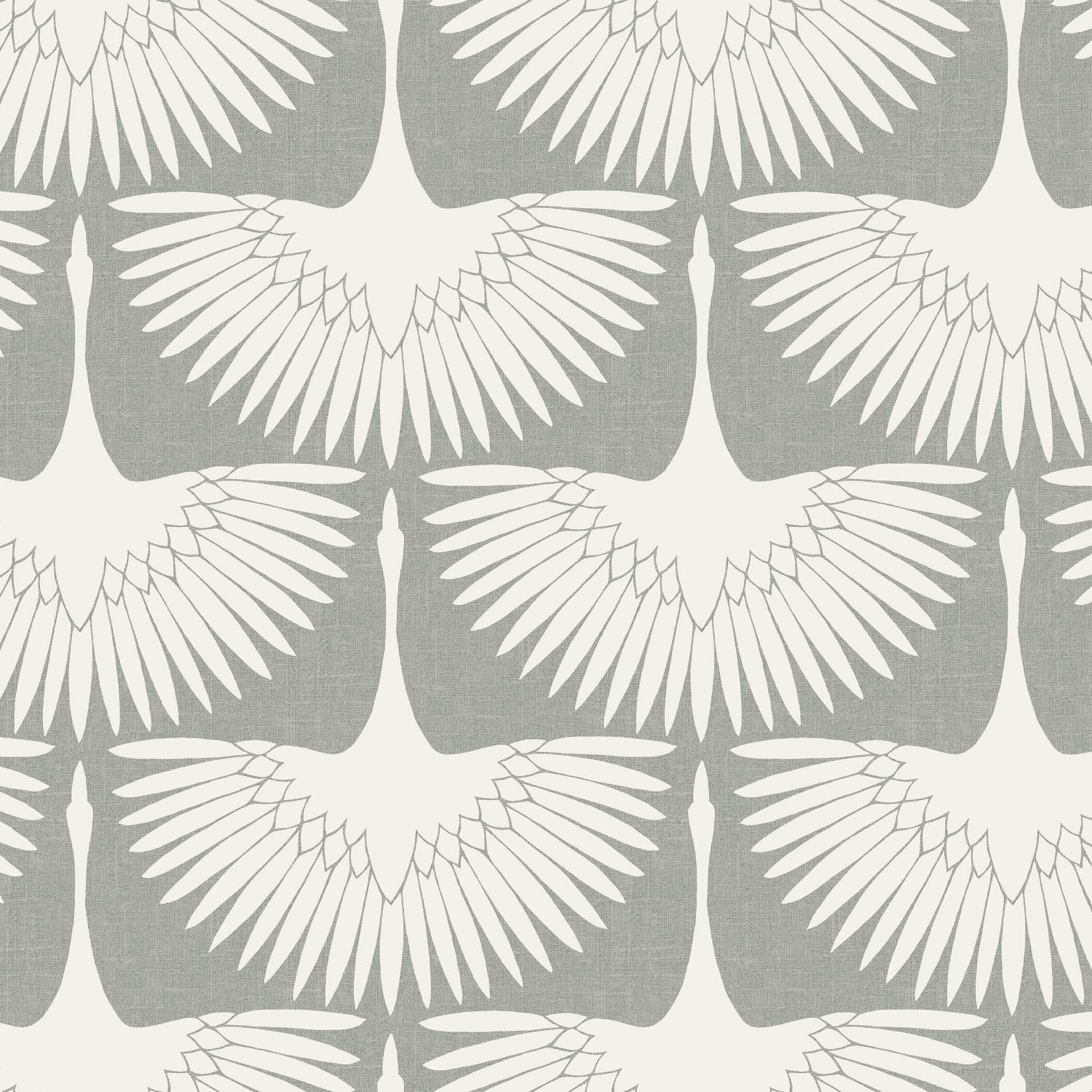 Tempaper Designs LIFESTYLE - Genevieve Gorder Feather Flock Chalk Peel and Stick Wallpaper