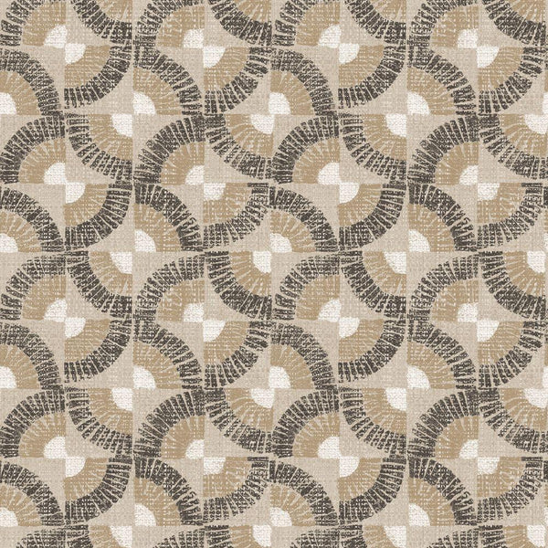 Tempaper Designs LIFESTYLE - Grasscloth Fans Peel and Stick Wallpaper