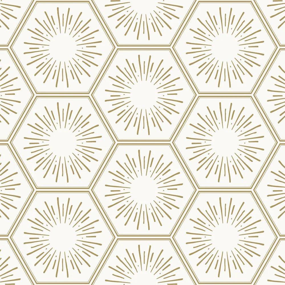 Tempaper Designs LIFESTYLE - Hello Sunshine Gold Peel and Stick Wallpaper