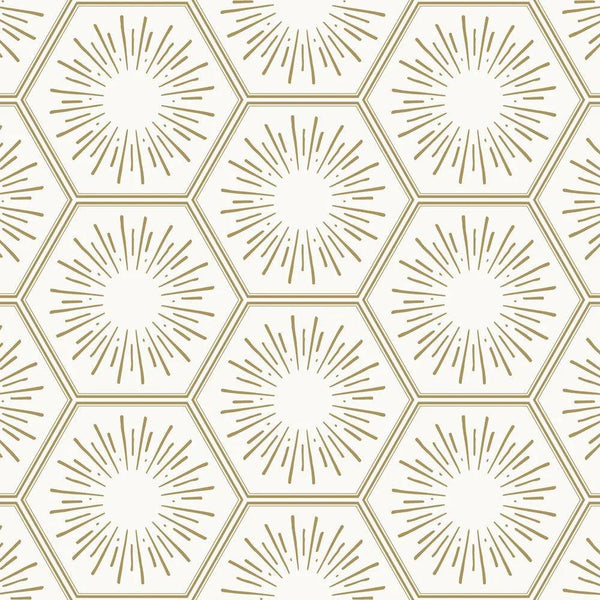 Tempaper Designs LIFESTYLE - Hello Sunshine Gold Peel and Stick Wallpaper