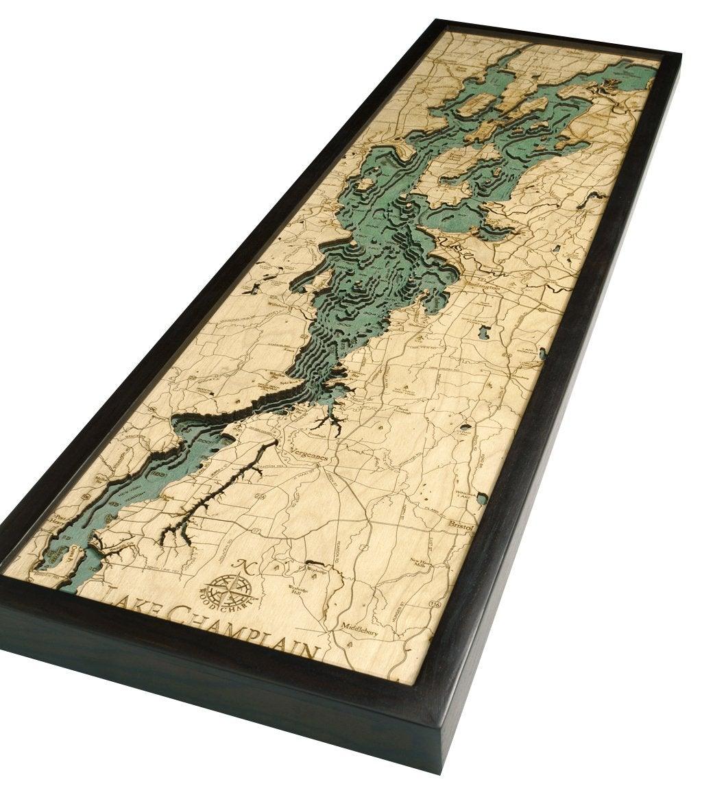 Michael Enterprises Inc./Worldchart.com WOOD CHART - Lake Champlain Wood Chart